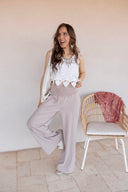 So Fetch Mineral Washed Wide-Leg Smocked Waist Pants | 6 Colors