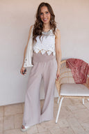 So Fetch Mineral Washed Wide-Leg Smocked Waist Pants | 6 Colors
