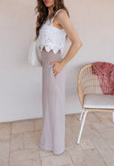 So Fetch Mineral Washed Wide-Leg Smocked Waist Pants | 6 Colors