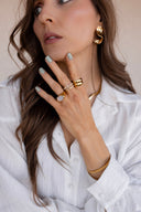 Get The Party Started CZ Chain Link Ring