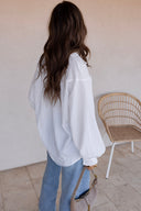 Let Loose Textured Lantern Sleeve Button Down