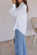 Let Loose Textured Lantern Sleeve Button Down