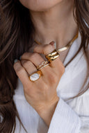 Get The Party Started CZ Chain Link Ring