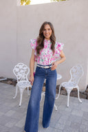 RISEN Everly High Rise Wide Leg Denim Jeans