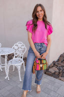 Effortless Babe Ruffle Short Sleeve Top