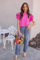 Effortless Babe Ruffle Short Sleeve Top