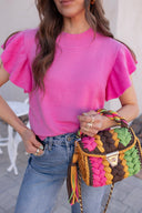 Effortless Babe Ruffle Short Sleeve Top