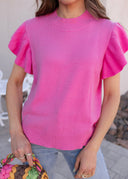 Effortless Babe Ruffle Short Sleeve Top