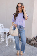 Lavender Love 3/4 Sleeve Sweater Cardigan