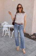 Kancan | Violet High Rise Slim Wide Jean