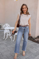Kancan | Violet High Rise Slim Wide Jean