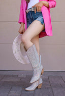 Nashville Full Rhinestone Western Knee-High Boots-Boots-Krush Kandy, Women's Online Fashion Boutique Located in Phoenix, Arizona (Scottsdale Area)