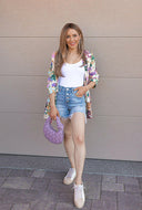 Risen Krissy Button Fly Frayed Hem Denim Shorts-Shorts-Rae Collective, Women's Online Fashion Boutique Located in Phoenix, Arizona (Scottsdale Area)