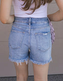 Risen Krissy Button Fly Frayed Hem Denim Shorts-Shorts-Rae Collective, Women's Online Fashion Boutique Located in Phoenix, Arizona (Scottsdale Area)
