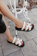 The Nice White | Bold and Comfortable Sandal-Sandals-Krush Kandy, Women's Online Fashion Boutique Located in Phoenix, Arizona (Scottsdale Area)