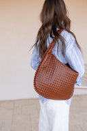 The City Weave Faux Leather Braided Shoulder Bag