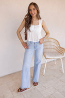 Kristyn Wide Leg Denim Jean | 3 Washes