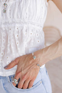 Grand Canyon Turquoise Star Front Adjustable Bangle