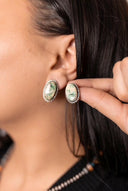Jasper Slab Stud Earrings-Earrings-Rae Collective, Women's Online Fashion Boutique Located in Phoenix, Arizona (Scottsdale Area)