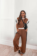 Chelsey Contrast Stripe Top and Bottom Set-2 Piece Outfit Sets-Rae Collective, Women's Online Fashion Boutique Located in Phoenix, Arizona (Scottsdale Area)