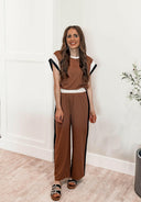 Chelsey Contrast Stripe Top and Bottom Set-2 Piece Outfit Sets-Rae Collective, Women's Online Fashion Boutique Located in Phoenix, Arizona (Scottsdale Area)