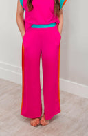 Chelsey Contrast Stripe Top and Bottom Set-2 Piece Outfit Sets-Rae Collective, Women's Online Fashion Boutique Located in Phoenix, Arizona (Scottsdale Area)