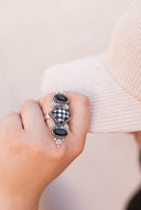 Queens Move Checkered Ring-Cluster Rings-Rae Collective, Women's Online Fashion Boutique Located in Phoenix, Arizona (Scottsdale Area)