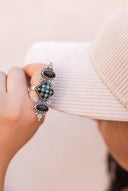 Queens Move Checkered Ring-Cluster Rings-Krush Kandy, Women's Online Fashion Boutique Located in Phoenix, Arizona (Scottsdale Area)