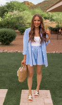 Bon Voyage Striped Button Down Top & Shorts Set-2 Piece Outfit Sets-Rae Collective, Women's Online Fashion Boutique Located in Phoenix, Arizona (Scottsdale Area)