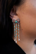 Stone Bundle Dangle Bow Earrings-Stud Earrings-Rae Collective, Women's Online Fashion Boutique Located in Phoenix, Arizona (Scottsdale Area)