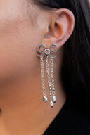 Stone Bundle Dangle Bow Earrings-Stud Earrings-Rae Collective, Women's Online Fashion Boutique Located in Phoenix, Arizona (Scottsdale Area)