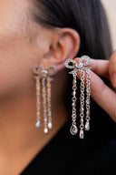 Stone Bundle Dangle Bow Earrings-Stud Earrings-Rae Collective, Women's Online Fashion Boutique Located in Phoenix, Arizona (Scottsdale Area)