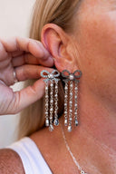 Stone Bundle Dangle Bow Earrings-Stud Earrings-Krush Kandy, Women's Online Fashion Boutique Located in Phoenix, Arizona (Scottsdale Area)