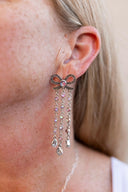 Stone Bundle Dangle Bow Earrings-Stud Earrings-Krush Kandy, Women's Online Fashion Boutique Located in Phoenix, Arizona (Scottsdale Area)