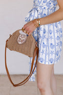 The Willow Rattan Beaded Purse