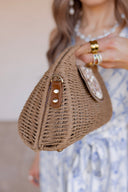 The Willow Rattan Beaded Purse