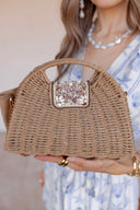 The Willow Rattan Beaded Purse