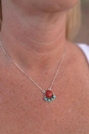 Rosarital Slab & Turquoise Chain Pendants-Necklaces-Krush Kandy, Women's Online Fashion Boutique Located in Phoenix, Arizona (Scottsdale Area)