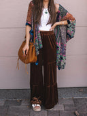Brooke Velvet Ruffle Hem Wide Leg Pants-Pants-Krush Kandy, Women's Online Fashion Boutique Located in Phoenix, Arizona (Scottsdale Area)