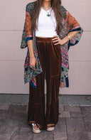 Brooke Velvet Ruffle Hem Wide Leg Pants-Pants-Krush Kandy, Women's Online Fashion Boutique Located in Phoenix, Arizona (Scottsdale Area)