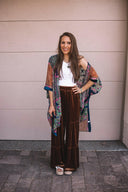 Bohemian Burnout Velvet Kimono-Kimonos-Rae Collective, Women's Online Fashion Boutique Located in Phoenix, Arizona (Scottsdale Area)