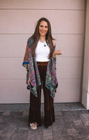 Bohemian Burnout Velvet Kimono-Kimonos-Rae Collective, Women's Online Fashion Boutique Located in Phoenix, Arizona (Scottsdale Area)