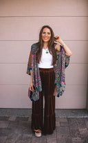 Bohemian Burnout Velvet Kimono-Kimonos-Krush Kandy, Women's Online Fashion Boutique Located in Phoenix, Arizona (Scottsdale Area)