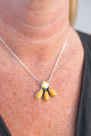 Tangerine Rosarita and Aurora Opal CZ Chain Necklace-Necklaces-Krush Kandy, Women's Online Fashion Boutique Located in Phoenix, Arizona (Scottsdale Area)