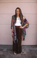 Bohemian Burnout Velvet Kimono-Kimonos-Krush Kandy, Women's Online Fashion Boutique Located in Phoenix, Arizona (Scottsdale Area)