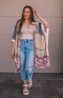 Bohemian Burnout Velvet Kimono-Kimonos-Rae Collective, Women's Online Fashion Boutique Located in Phoenix, Arizona (Scottsdale Area)