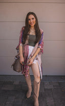 Bohemian Burnout Velvet Kimono-Kimonos-Rae Collective, Women's Online Fashion Boutique Located in Phoenix, Arizona (Scottsdale Area)