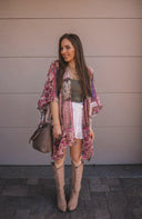 Bohemian Burnout Velvet Kimono-Kimonos-Rae Collective, Women's Online Fashion Boutique Located in Phoenix, Arizona (Scottsdale Area)