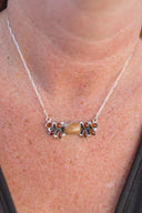 Bambi & Amber Stone Necklaces-Chain Necklaces-Krush Kandy, Women's Online Fashion Boutique Located in Phoenix, Arizona (Scottsdale Area)