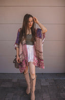 Bohemian Burnout Velvet Kimono-Kimonos-Rae Collective, Women's Online Fashion Boutique Located in Phoenix, Arizona (Scottsdale Area)